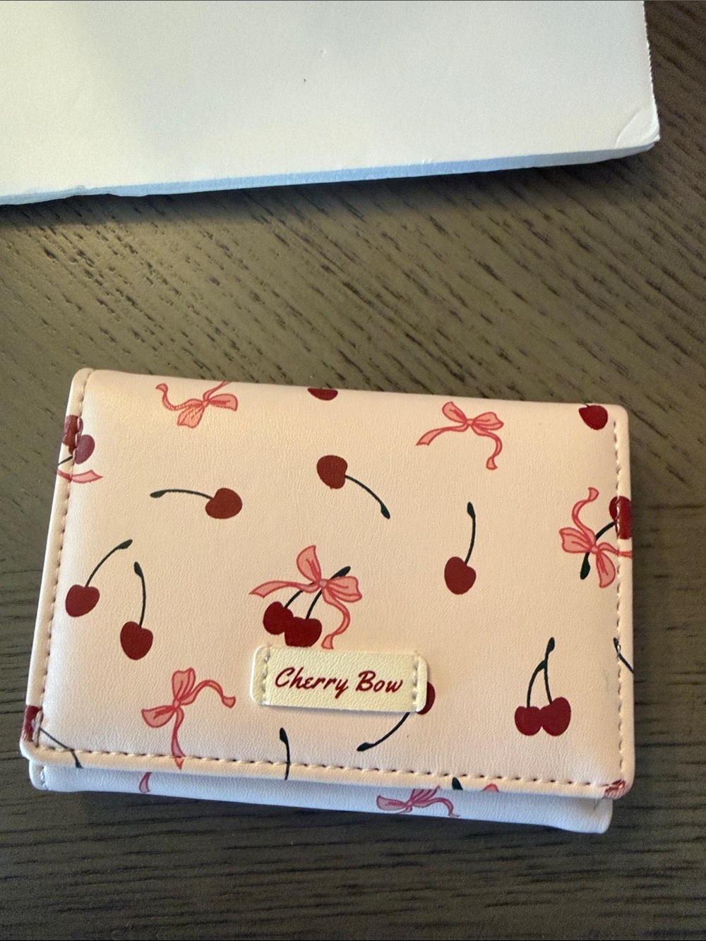 Pink Cherry Print Wallet